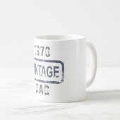 Mug Texte personnalisé papa de l'année vintage (Devant droit)