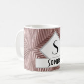 Mug Texte Personnalisé / Rose Or Art Déco Metallic Élé (Devant gauche)