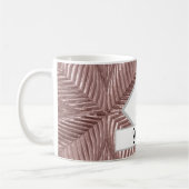 Mug Texte Personnalisé / Rose Or Art Déco Metallic Élé (Gauche)