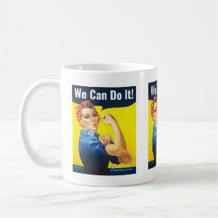 Mug Texte personnalisé, Rosie le Riveter "We Can Do It