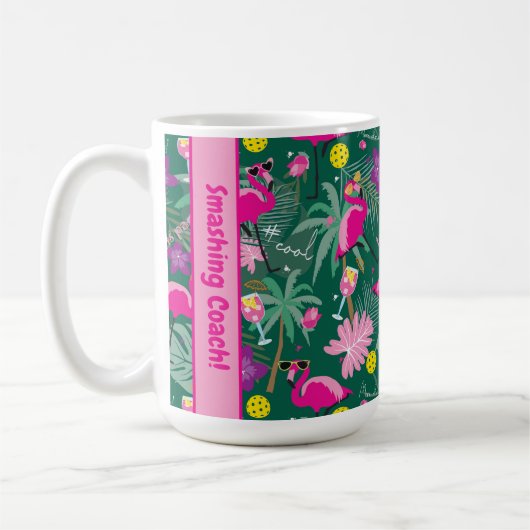 Mug Texte personnalisé 🤩 soirée tropicale avec pickle (Gauche)