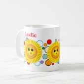 Mug Texte personnalisé Sunny Smiles (Devant gauche)