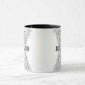 Mug Texte répété Style Pyramide Pompier retraité (Centre)