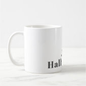 Mug Texte rétro moderne élégant et modifiable | Gris (Gauche)