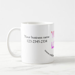 Mug texte simple minimal ajoutez votre logo/conception