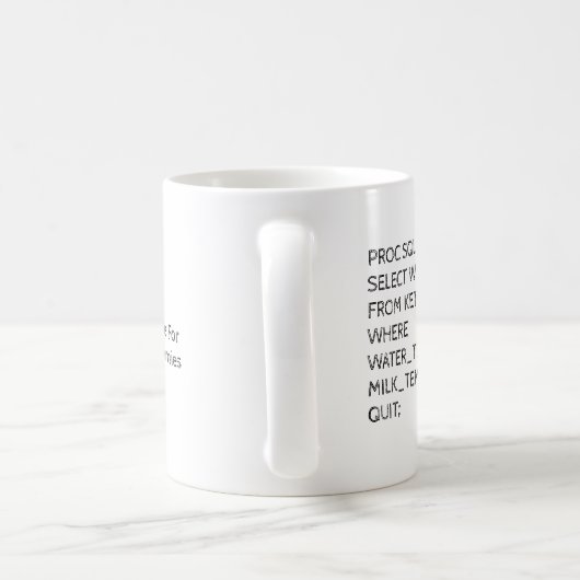 Mug Texte SQL Geek de code SAS  (Poignée)