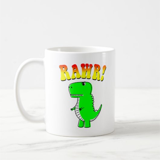 Mug Texte Super T-Rex Rex mou et en colère (Gauche)