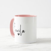 Mug Texte tendance Personnalisé Grand Nom Moderne Appr (Devant gauche)