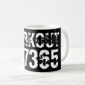 Mug Texte usé et rayé Workout 247365 blanc (Devant droit)