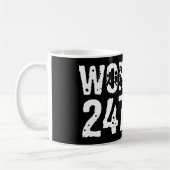 Mug Texte usé et rayé Workout 247365 blanc (Gauche)