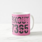 Mug Texte usé et rayé Workout 247365 rose (Devant droit)
