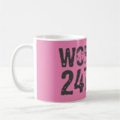 Mug Texte usé et rayé Workout 247365 rose (Gauche)