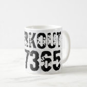 Mug Texte usé et rayé Workout 247365 rustique (Devant droit)