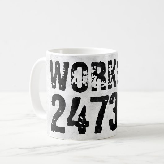 Mug Texte usé et rayé Workout 247365 rustique (Devant gauche)