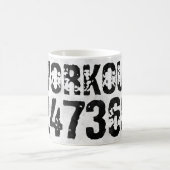 Mug Texte usé et rayé Workout 247365 rustique (Centre)