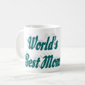 Mug texte vert de la photo de la meilleure maman (Devant gauche)