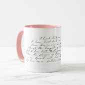 Mug Textes de la chanson de Talitha (Devant gauche)