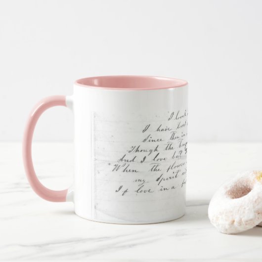 Mug Textes de la chanson de Talitha (Avec donut)