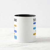 Mug Textes pour les aînés Drôle Retraite Code texte  (Centre)