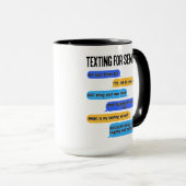 Mug Textes pour les aînés Drôle Retraite Code texte  (Devant droit)