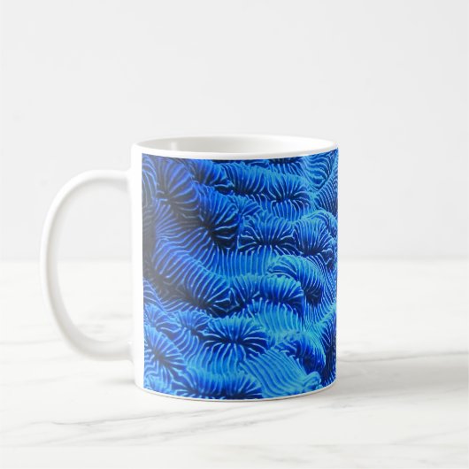 Mug textile bleu (Gauche)