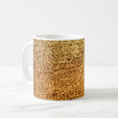Mug Textile doré : macro arrière - plan glamour. (Devant gauche)