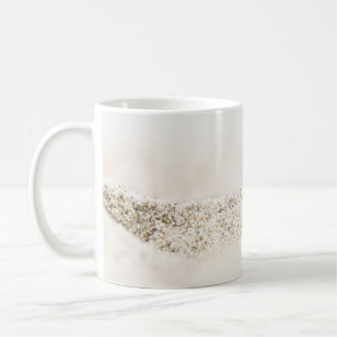 Mug textile floral blanc et brun