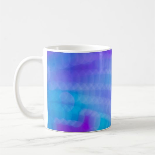 Mug textile rayé rose et bleu (Gauche)