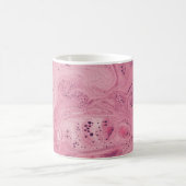 Mug textile rose et noire à fleurs (Centre)