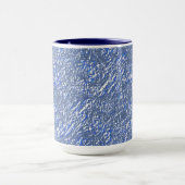 Mug Textura rústica azul e efeito prateado (Centre)
