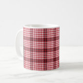 Mug Texture À damiers Tartan rouge (Devant gauche)