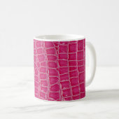 Mug Texture à motif d'alligator rose (Devant droit)