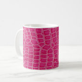 Mug Texture à motif d'alligator rose (Devant gauche)