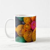 Mug Texture abstraite de cercles concentriques multico (Gauche)
