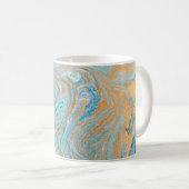 Mug texture Abstraite en marbre bleu (Devant droit)