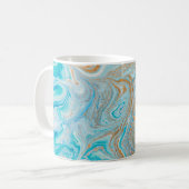 Mug texture Abstraite en marbre bleu (Devant gauche)