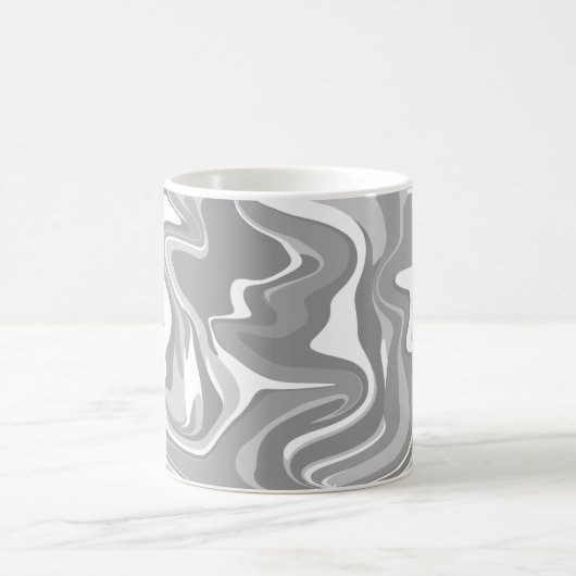 Mug Texture Abstraite en marbre - Tons gris (Centre)