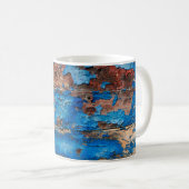 Mug Texture arrière - plan bois bleu (Devant droit)