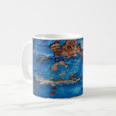 Mug Texture arrière - plan bois bleu (Devant gauche)