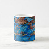 Mug Texture arrière - plan bois bleu (Centre)