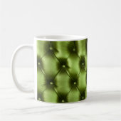 Mug texture Arrière - plan du capitone vert foncé auth (Gauche)