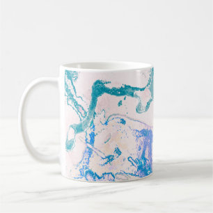 Mug Texture artistique. Bright Violet Border. Art viol