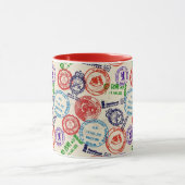 Mug Texture avec de vrais timbres (Centre)