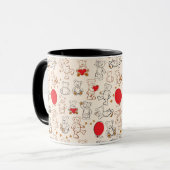 Mug Texture avec le nounours (Devant gauche)