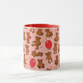Mug Texture avec le nounours, coeurs (Centre)