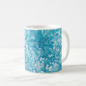 Mug Texture bleu et Marbre blanc (Devant droit)