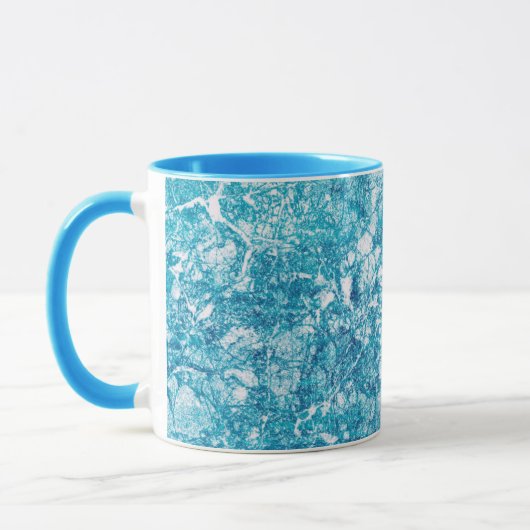 Mug Texture bleu et Marbre blanc (Gauche)