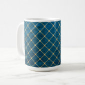 MUG TEXTURE BLEUE RESSEMBLE AVEC MOTIF DIAMOND OR (Devant gauche)