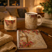 Mug Texture botanique beige d'arche florale vintage