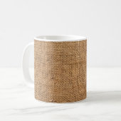 Mug Texture Brown du sac de tissu Burlap (Devant gauche)